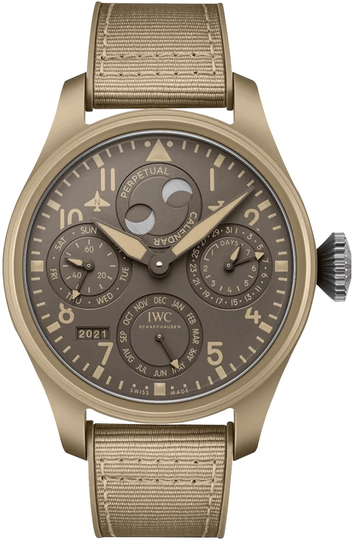 IWC Miesten kello IW503004 Big Pilot Harmaa/Kumi Ø46.5 mm