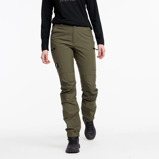 Nordwand Flex Pants Naiset Olive Night, Koko:XL -