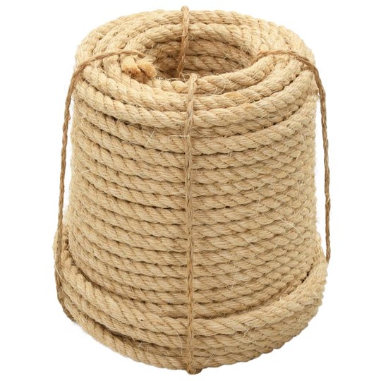 vidaXL Köysi 100 % Sisal 12 mm 250 m