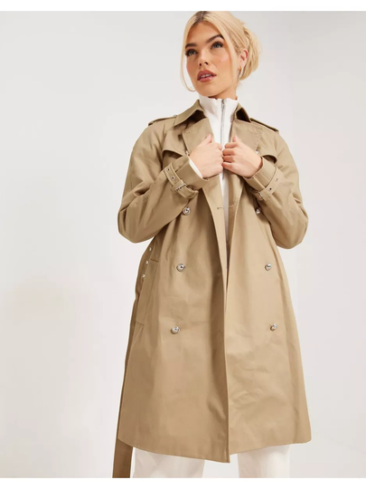 Michael Kors Cotton Trnch Khaki