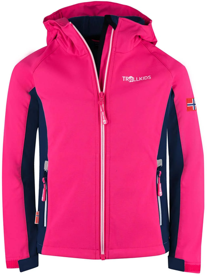 Trollkids Kristiansand Softshell-Takki, Navy/Magenta, Koko 104
