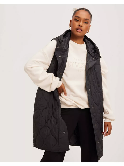 Noisy May Nmolita S/L Quilted Vest Dd Black Dtm Lining