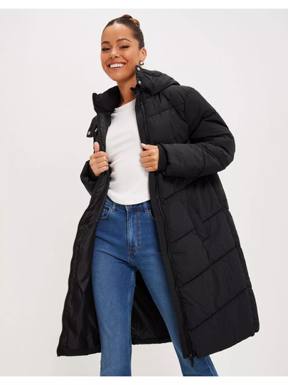 Pieces Pcjamilla Long Puffer Jacket Noos B Black