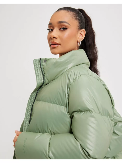 Gant D1. Cropped Down Jacket Green