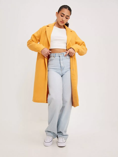Pieces - Pitkät takit - Amber - Pcalice Ls Wool Jacket Ar Kac - Takit - coats
