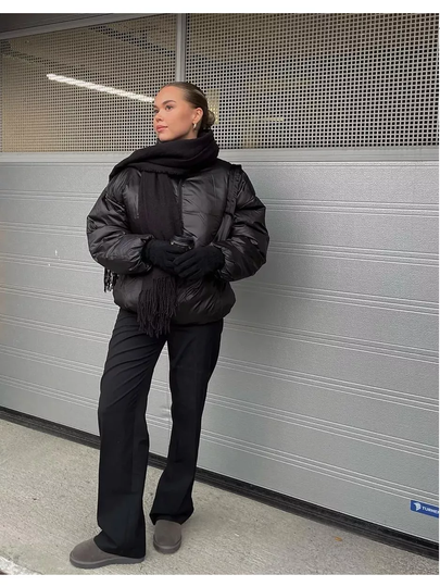 NLY Trend Oversized Padded Jacket Musta