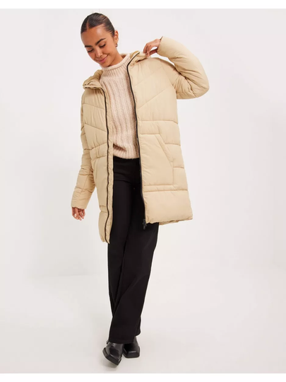 Noisy May Nmdalcon L/S Long Jacket Bg Noos Irish Cream Dtm Lining