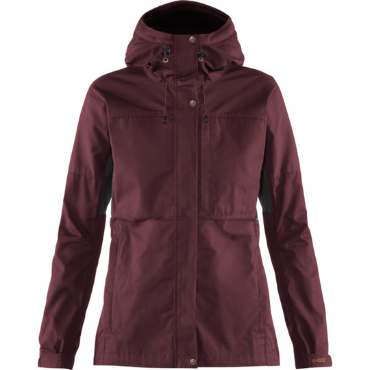 Fjällräven Kaipak Jacket W - Dark Garnet-dark Grey - Naiset - L