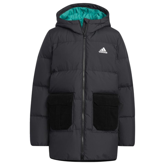 adidas Talvitakki Down Badge of Sport Pitkä - Musta Lapset