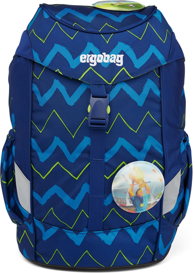 Ergobag Mini Soccer FanBear Reppu 8L, Dark Blue Zigzag