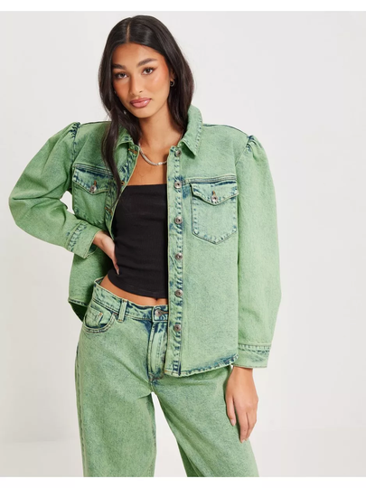 Only Onlcody Ls Shirt Dnm Jacket Mae Green Ash