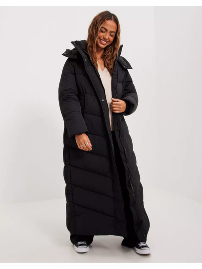 Calvin Klein Modern Padded Maxi Coat Black