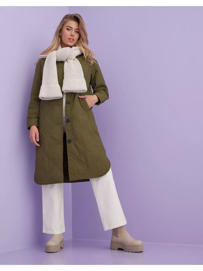 Vero Moda Vmamberemerson Extra Long Coat Ga B Dark Olive