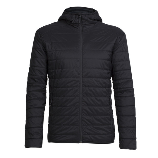 Icebreaker Mens Hyperia Hooded Jacket - Black - Miehet - S