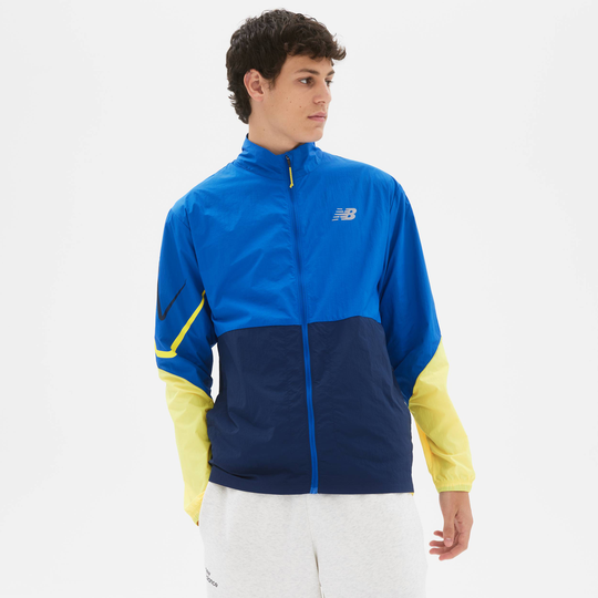 Men's Graphic Impact Run Packable Jacket Cobalt Blue L
