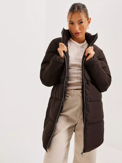 JdY - Talvitakit - Chocolate Brown - Jdyluna Life Long Padded Jacket Otw - Takit