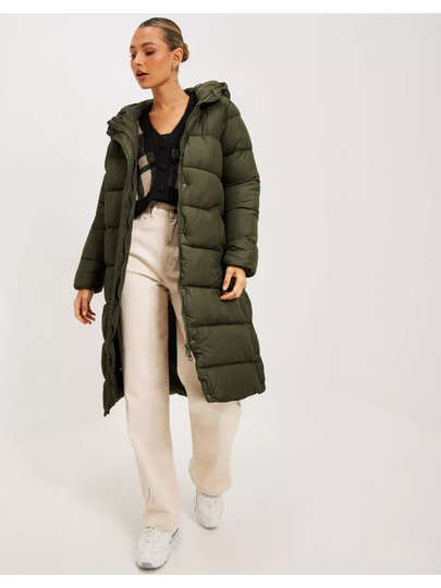 Only Onlcammie Long Quilted Coat Otw Forest Night