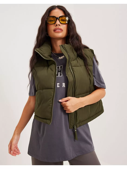 Vero Moda Vmmiley Short Waistcoat Ga Ivy Green