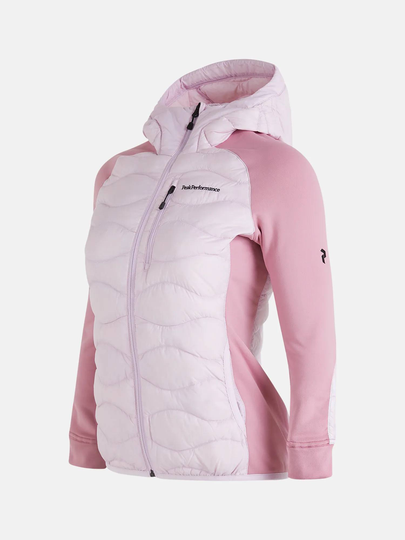 Women's Helium Down Hybrid Hood Vaaleanpunainen L