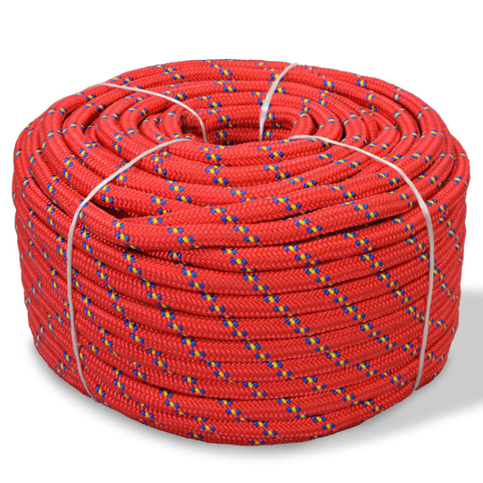 vidaXL Veneköysi Polypropeeni 6 mm 500m Punainen