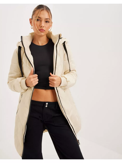 JdY Jdyskylar Padded Hood Jacket Otw No Whitecap Gray Black