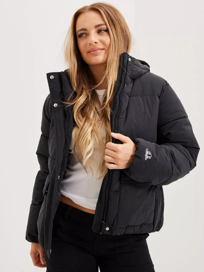 Champion - Puffer-takit - Black - Hooded Jacket - Takit