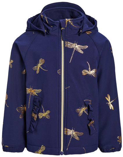 Petite Chérie Belissa Softshell Takki, Foil Dragonfly Navy, 80