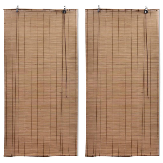vidaXL Bambu rullaverhot 2kpl 150 x 220 cm ruskea