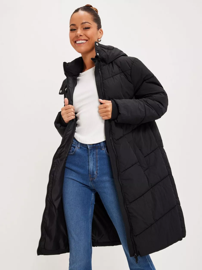 Pieces - Talvitakit - Black - Pcjamilla Long Puffer Jacket Noos B - Takit