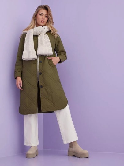 Vero Moda - Pitkät takit - Dark Olive - Vmamberemerson Extra Long Coat Ga B - Takit - coats
