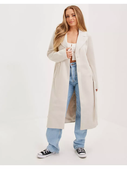 Only Onlclara X-Long Coat Otw Whitecap Gray Melange