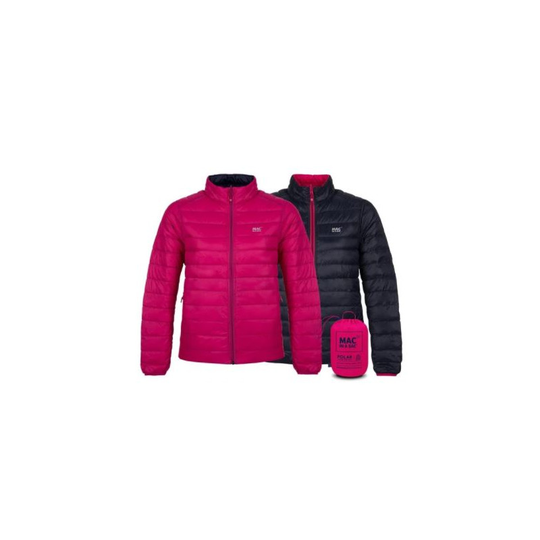 Mac in a Sac Polar Down naisten pakattava untavatakki XS, fuksia/navy