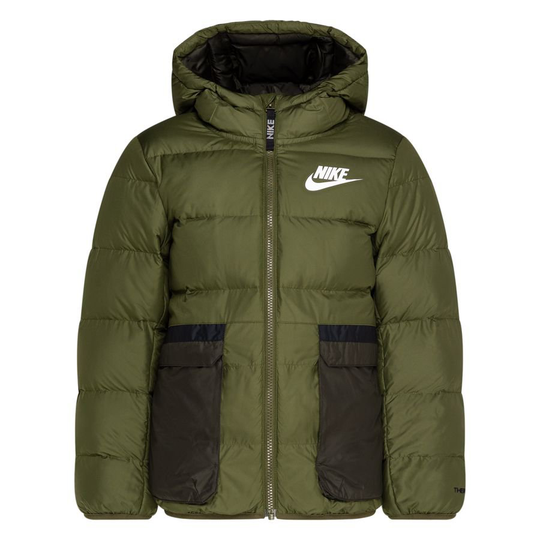 Nike Talvitakki Down NSW Therma-FIT - Vihreä/Vihreä/Valkoinen Lapset