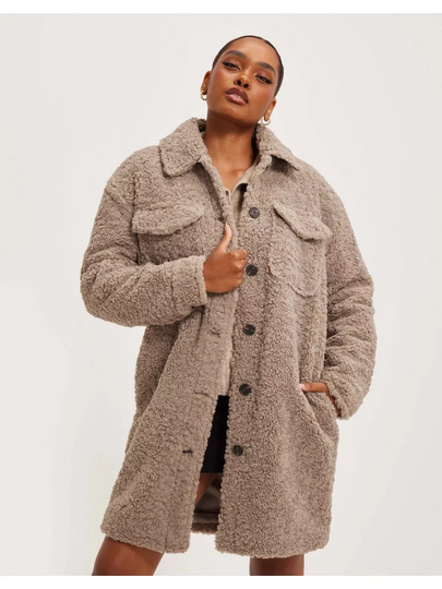 Vero Moda Vmkyliefilucca Teddy Coat Boos Laurel Oak