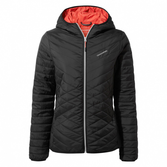 Craghoppers Compresslite IV Hooded Black naisten pakattava takki