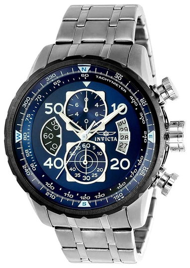 Invicta Miesten kello 22970 Aviator Sininen/Teräs Ø48 mm
