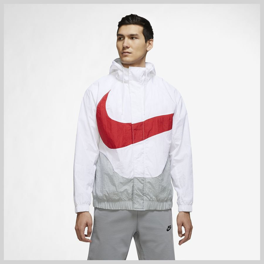 Nike Takki NSW Swoosh Woven - Valkoinen/Harmaa/Punainen